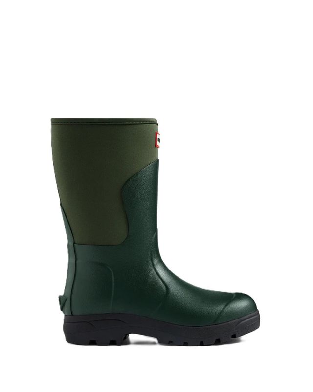 Unisex Balmoral Neoprene Short Boot Dark Olive Black