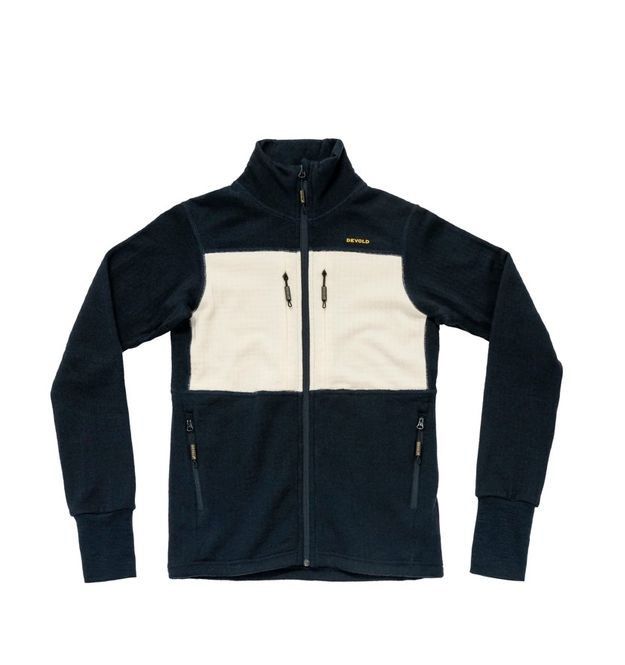 Hovedbilde DEVOLD EGGA GRID MERINO JACKET WMN INK / OFFWHITE