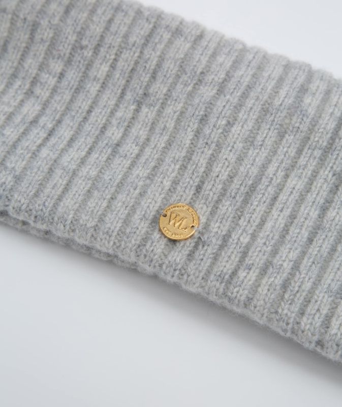 Stryn Knitted Headband Grey Melange
