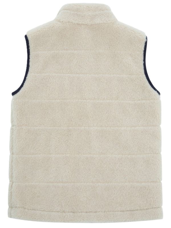 Nusfjord Fleece Vest Kids Beige and Blue Ink