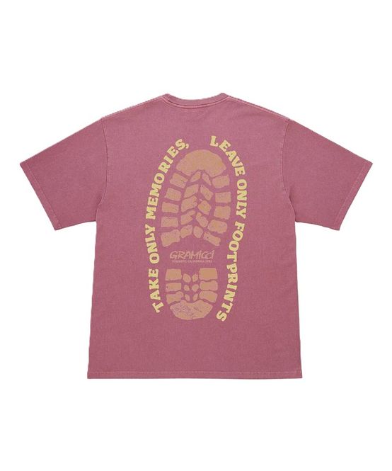 Hovedbilde Footprints Tee Pigment Dyed Red Pigment