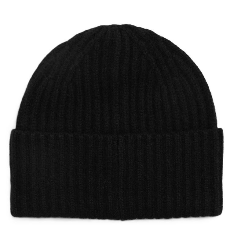 Alba Cashmere Beanie Black